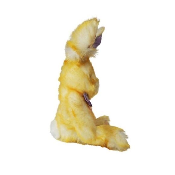 People Pals Bunny Rabbit Plush Furry Yellow Purple Easter Spring 18" Vintage - Picture 2 of 10